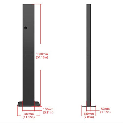 eMACROS Pedestal de conector de pared EVSE - Pedestal para estación de carga general de vehículos eléctricos montada
