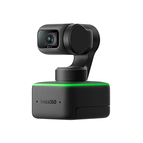 insta360 Link - Cámara web PTZ 4K con sensor de 1/2", seguimiento de IA, control de gestos, HDR, micrófonos con cancelación de ruido, modos especializados, cámara web para laptop, cámara de video para videollamadas, transmisión en vivo