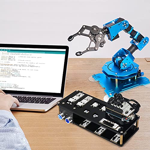 xArm UNO - Kit de brazo robótico 6DOF con desarrollo secundario compatible con Arduino IDE, kit de robot de programación de bricolaje con sensor y código fuente abierto UNO R3 y tutorial