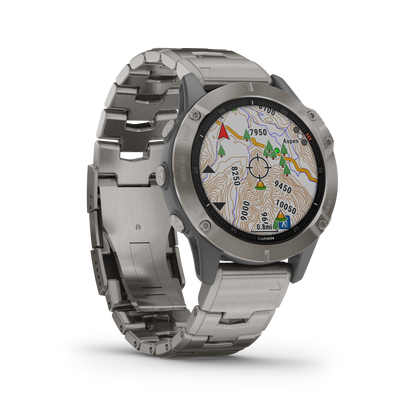 Garmin fēnix® 6 – Sapphire – Titanium with Vented Titanium Bracelet