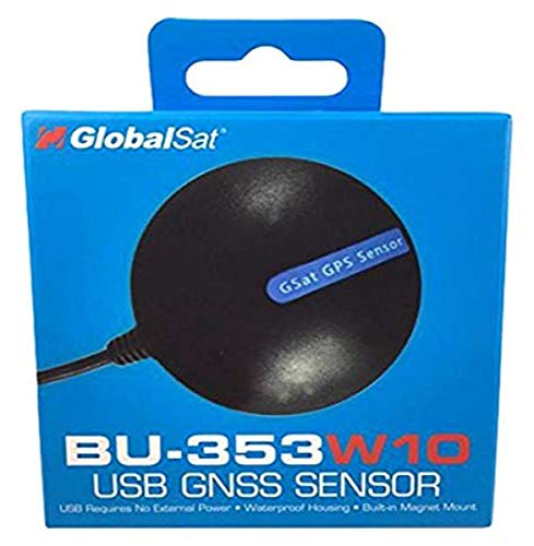 GlobalSat 05-BU353-W10 GPS GNSS Sensor de ubicación, Windows 10 - Negro