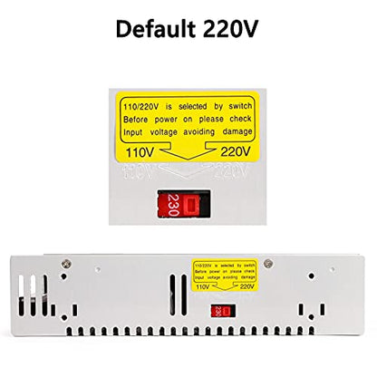 Fuente de alimentación de 24 V, CA 110 V/220 V a CC 0 – 24 V 20 A 480 W Buck convertidor, adaptador ajustable variable regulado 5 V 12 V 24 V Voltaje de conmutación LED Transformador 20 A Cargador para computadora Radio Lab