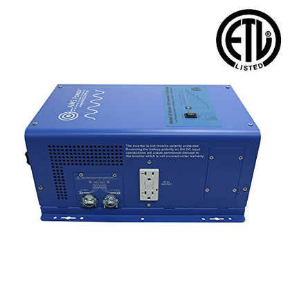 AIMS Power - 3000 vatios de baja frecuencia inversor sinusoidal, puro cargador de inversor, enumerado según las normas UL 458