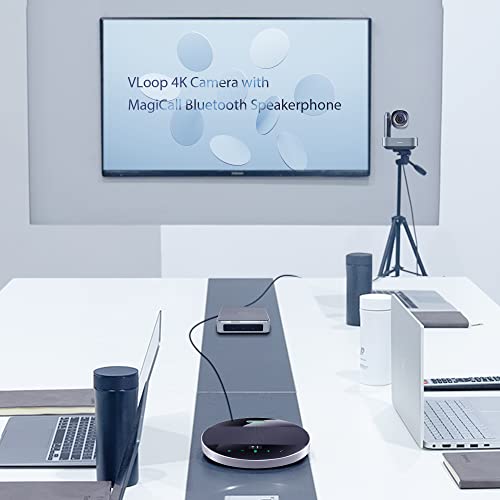 Tenveo VLGroup Cámara de conferencia 4K UHD todo en uno con sistema de altavoz Bluetooth, zoom óptico de 12X, lente de ángulo de visión amplio de 360°, compatible con Zoom Skype Teams para reuniones remotas de sala grande