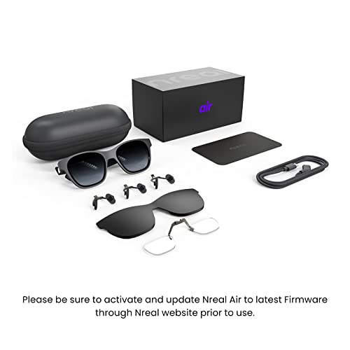 Nreal Gafas Air AR, gafas inteligentes con enorme teatro virtual Micro-OLED de 201" juego en PC/Android/iOS NR-7100RGL