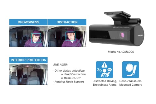 BlackVue DR750X-2CH DMS LTE Plus 32GB microSD Card Full HD LTE Cloud Dashcam and Driver Monitoring System
