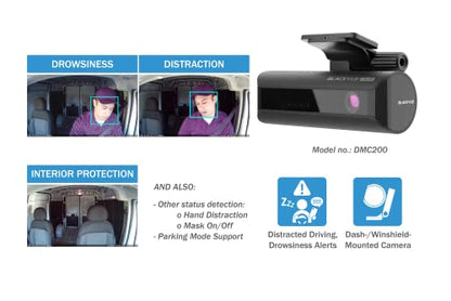 BlackVue DR750X-2CH DMS LTE Plus 32GB microSD Card Full HD LTE Cloud Dashcam and Driver Monitoring System