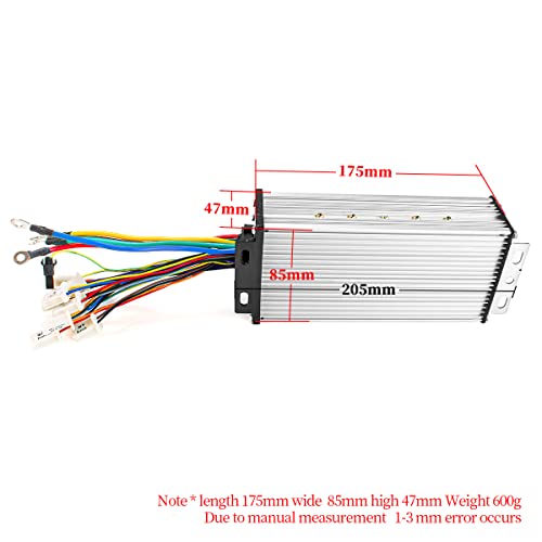 Motor eléctrico 1600W 48V go kart Kit de motor eléctrico con acelerador 33A Controlador de velocidad BLDC ATV Kits Scooter Ebike Kit de conversión Cadena T8F