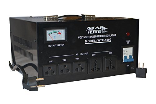 Starlite – 5000w Transformador Convertidor de voltaje wtx-5000 y regulador automático de voltaje 110 a 220V o 220 A 110V