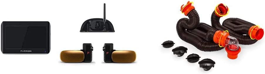 Furrion Vision S - Monitor de 5" de 3 cámaras con visión nocturna IR y amplios ángulos de visión: 1 cámara trasera de aleta de tiburón y 2 laterales FOS05TAEN