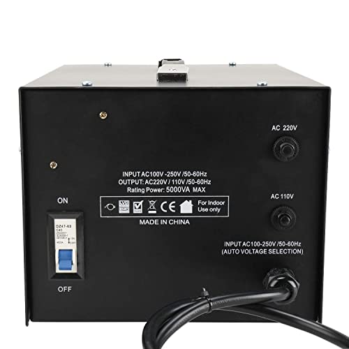 Transformador de voltaje ST-5000 con medidor 5000W Paso arriba/abajo - Transformador regulador de voltaje 110V/220V