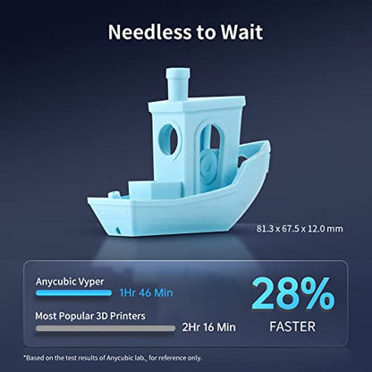 ANYCUBIC Vyper Impresora 3D, actualización de nivelación automática, impresora FDM rápida, diseño de estructura integrada con TMC2209 32 bits de placa base silenciosa, plataforma magnética extraíble, tamaño de impresión de 9.6 x 9.6 x 10.2 pulgadas