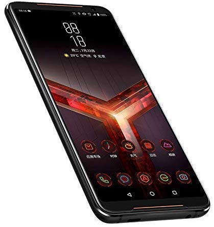 ASUS ROG Phone 2 (ZS660KL) Smartphone 128GB ROM 8GB RAM Snapdragon 855 Plus 6000 mAh NFC Android 9.0 - GSM Only International Version, No Warranty (Black)