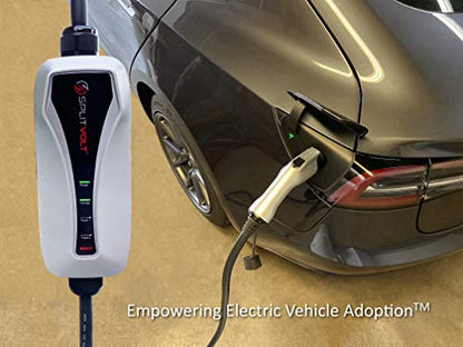 Splitvolt Cargador EV NEMA 14-50 de 40A cable de 16 pies, nivel 2 240 V, carga de circuito NEC más rápida segura de 50amp J1772