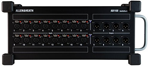 Allen & Heath AB168 Estante de audio remoto/caja de escenario portátil para la serie GLD y Qu, entrada 16 XLR, salida 8 XLR (AH-AB-168)