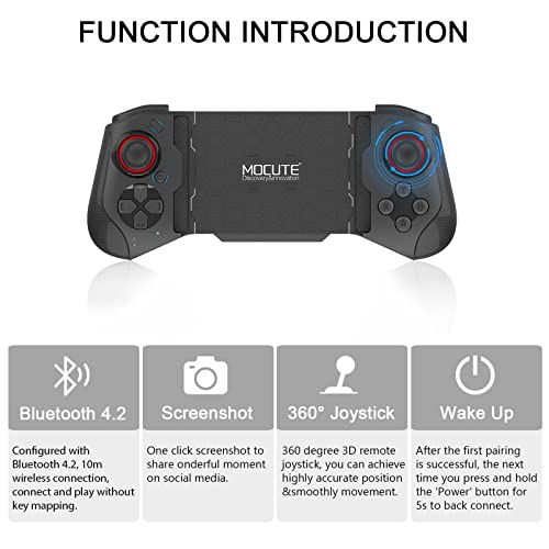 Joso Controlador de juego inalámbrico para iOS iPhone Gamepad compatible con juegos móviles MFi