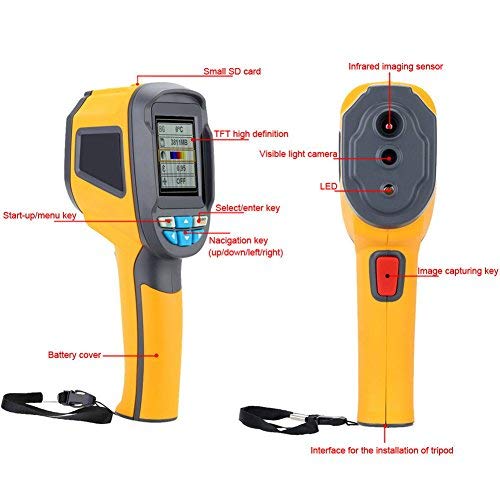 Hti HT-02, infrarrojos (IR) cámara de luz térmica y visible con resolución IR 3600 píxeles y rango de temperatura de -20 ~ 572.0 °F, tasa de actualización de 6 Hz