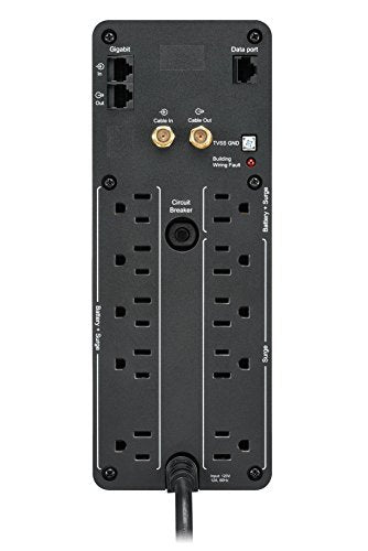 APC UPS 1500VA Sine Wave UPS Battery Backup, BR1500MS2 Backup Battery Power Supply, AVR, 10 Outlets, (2) USB Charger Ports