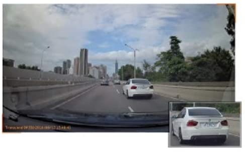 Transcend DrivePro 550 - Cámara de vídeo para salpicadero de coche con ventosa y tarjeta de memoria de 64 GB