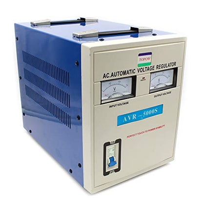 CONVERTIDOR DE VOLTAJE 5000W CON REGULADOR 110V~220V Estabilizador Regulador y Heavy Duty TOPOW