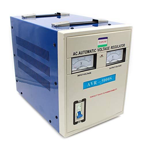 CONVERTIDOR DE VOLTAJE 5000W CON REGULADOR 110V~220V Estabilizador Regulador y Heavy Duty TOPOW