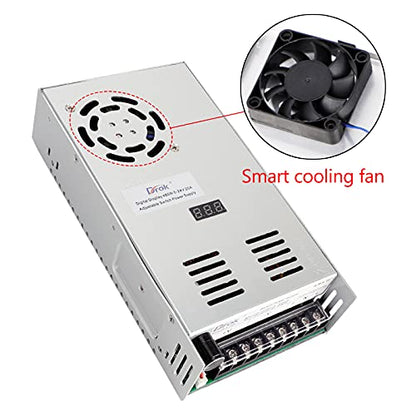 Fuente de alimentación de 24 V, CA 110 V/220 V a CC 0 – 24 V 20 A 480 W Buck convertidor, adaptador ajustable variable regulado 5 V 12 V 24 V Voltaje de conmutación LED Transformador 20 A Cargador para computadora Radio Lab