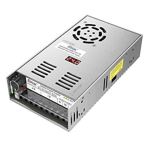 Fuente de alimentación de 24 V, CA 110 V/220 V a CC 0 – 24 V 20 A 480 W Buck convertidor, adaptador ajustable variable regulado 5 V 12 V 24 V Voltaje de conmutación LED Transformador 20 A Cargador para computadora Radio Lab