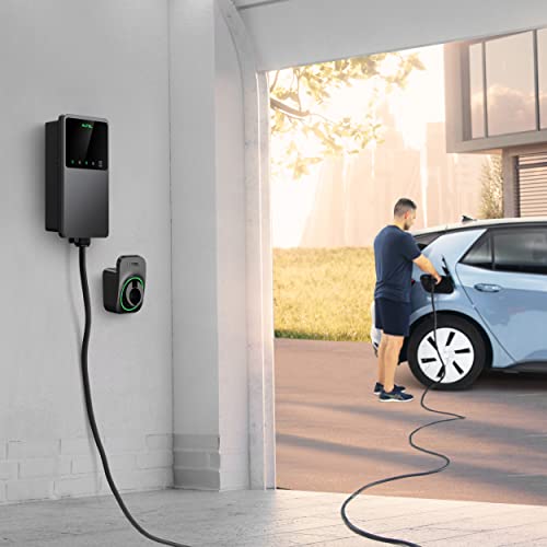 Autel MaxiCharger Home - Cargador para vehículos eléctricos 50a 240 V, nivel 2 WiFi y EVSE habilitado cableado interior/exterior
