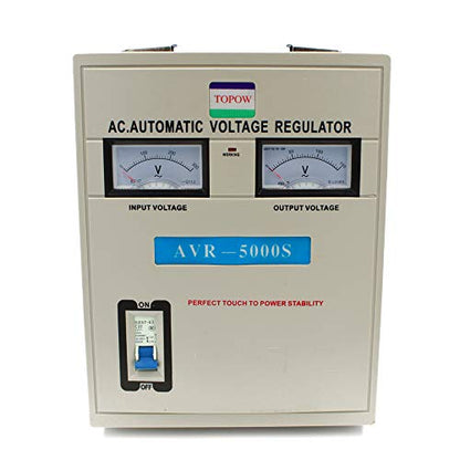 CONVERTIDOR DE VOLTAJE 5000W CON REGULADOR 110V~220V Estabilizador Regulador y Heavy Duty TOPOW
