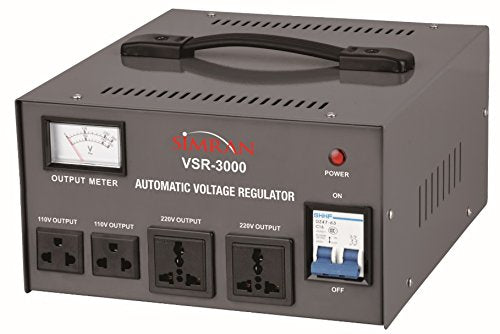 Simran 2000 Watt Step Up/Down Voltage Transformer Converter Box with Built-in Voltage Regulator for 110V-240V