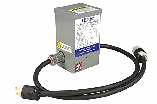 Transformador precableado de elevación de 1 fase, 208 V primario - 230 V secundario - 20 amperios - 50/60 Hz