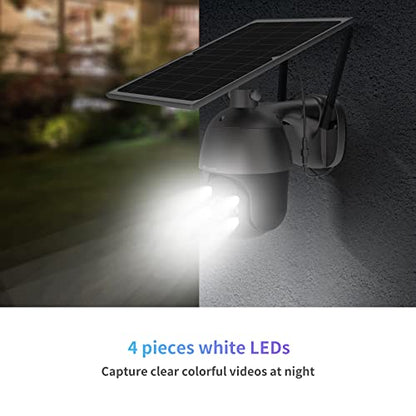 S600 3G/4G LTE Cámara de seguridad celular con energía solar para exteriores, inalámbrica, foco de visión de 360°, visión nocturna de 1080p, conversación de 2 vías, sensor de movimiento PIR, sin WiFi, Soliom