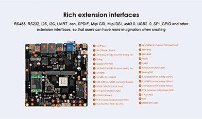 ITX-3588J 8K AI Mini-ITX Placa base HDMI2.1 DP1.4 WiFi 6 a bordo DC POE compatible con Android 12 Ubuntu Debian 11