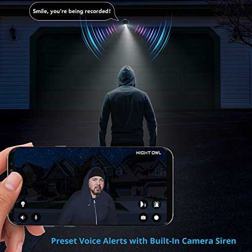 Night Owl Sp, Llc Night Owl - Sistema de cámara de seguridad para el hogar con video Bluetooth de 8 canales con 4 cables 1080p HD interior/exterior blanco WM BTD281 4LSA WM BTD281 4LSA