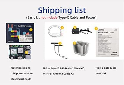 youyeetoo Tinker Board 2S placa única RK3399 Mali-T860 MP4 GPU para AI Android 10 Debian 9 2GB 16GB eMMC WiFi Bluetooth HDMI DP DSI