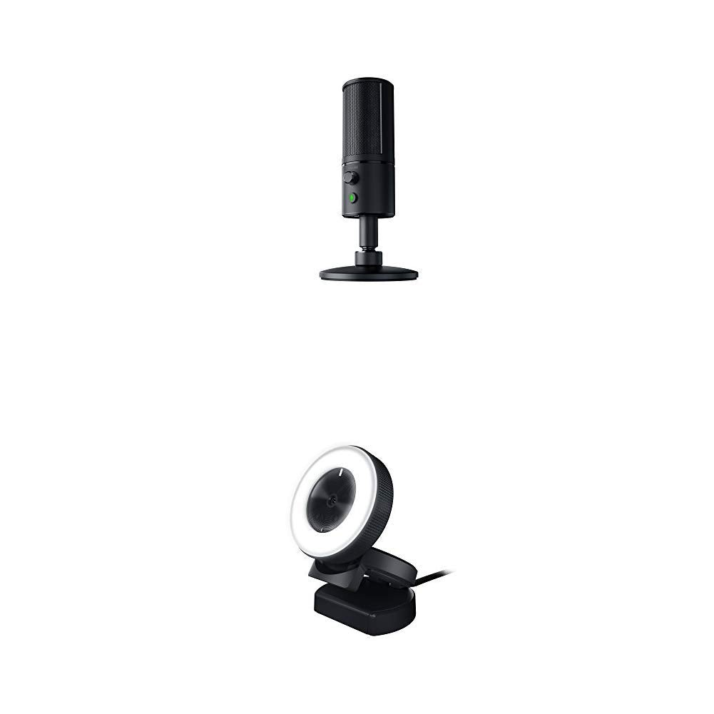 Razer Kiyo Streaming Webcam: 1080p 30 FPS / 720p 60 FPS - Ring Light w/ Adjustable Brightness - Built-in Microphone - Advanced Autofocus