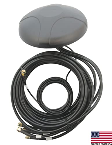 CompuPort Panorama 5in1 Puck Transportation Antenna (2xLTE, GPS, 2xWIFI) Screw-Mount LTE/4G/3G-Wi-Fi-GPS-GLONASS-2.4/5GHz MIMO