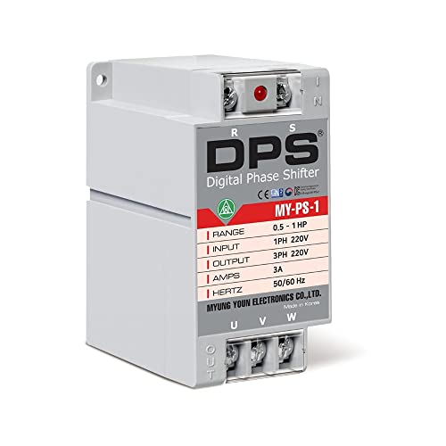 Convertidor de fase, debe ser utilizado para motor de 1,5 amperios y 0,5 HP, 0,4 kW, entrada: 1ph 200 V-240 V, salida: 3ph 200 V-240 V.