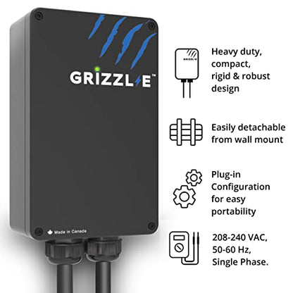 Grizzl-E Nuevo cargador inteligente para vehículos eléctricos de nivel 2, 16/24/32/40 amperios, NEMA 06-50/14-50, enchufe premium + WIFI GRS