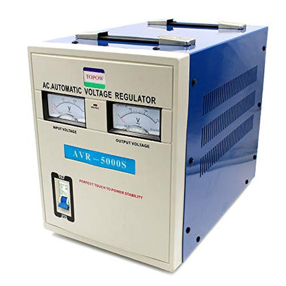 CONVERTIDOR DE VOLTAJE 5000W CON REGULADOR 110V~220V Estabilizador Regulador y Heavy Duty TOPOW