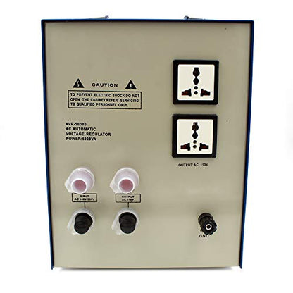 CONVERTIDOR DE VOLTAJE 5000W CON REGULADOR 110V~220V Estabilizador Regulador y Heavy Duty TOPOW