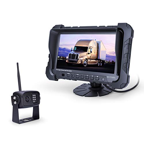 Sistema de cámara de respaldo inalámbrico digital, cámara inversa 720P inalámbrica con visión nocturna infrarroja y ángulos de visión amplio
