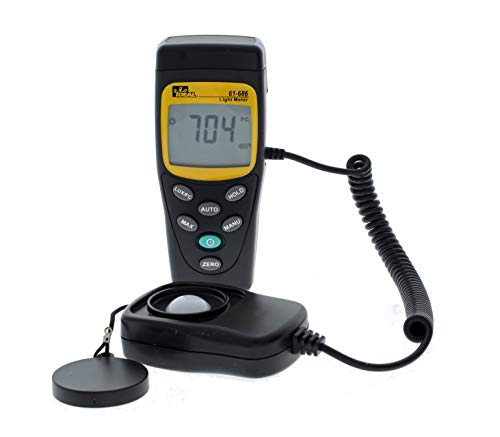 IDEAL INDUSTRIES INC. 61-686 Medidor de luz digital con sensor remoto, mide todas las fuentes de luz visibles