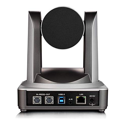 Jimcom PTZ IP Streaming Cámara con salida simultánea USB3.0 y LAN, cámara de videoconferencia con entrada de audio de 0.138 in
