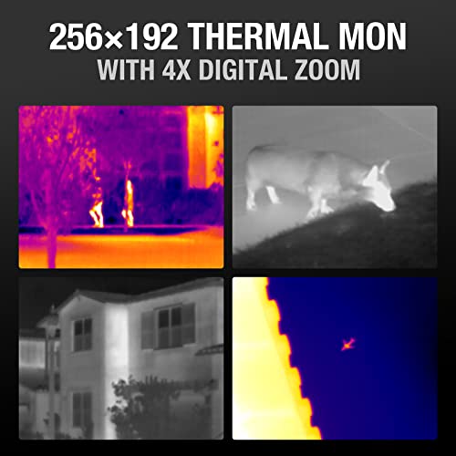 Teslong - Telescopio digital de visión nocturna infrarroja digital de mano de 256 x 192 pulgadas, resistente a la intemperie, lentes de visión de calor óptica, cámara de visión nocturna para caza al aire libre, campamento y viajes