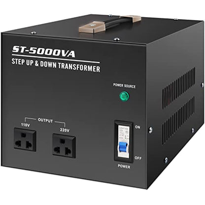 Convertidor de voltaje de 110V a 220V de subir/bajar 5000W de potencia de interruptor de encendido/apagado