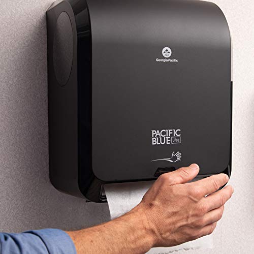 Pacific Blue Ultra Automated Paper Towel Dispenser Starter Kit by GP PRO (Georgia-Pacific), 59535, Contains 1 Black Automated Paper Towel Dispenser (59590) and 1 White Roll Paper Towel (26491)