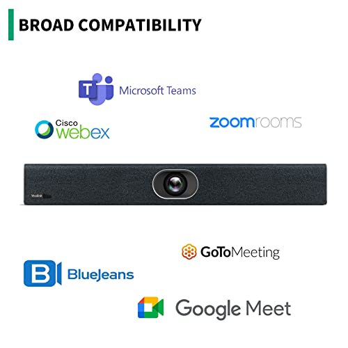Yealink UVC40 - Cámara de video conferencia USB 4K 60FPS con certificación Teams Zoom 133° con 8 micrófonos y altavoces
