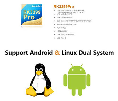 Toybrick RK3399Pro SBC AI kit desarrollo para inteligencia artística Deep Learning Accelerate TensorFlow Caffe hasta 3.0TOPs Android/Linux