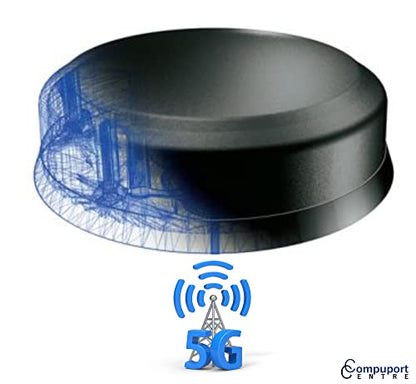 CompuPort MIMO 5G LTE Puck Antena Freq: 2X 698-960/1710-3800MHz con cables macho SMA de 3 pies de doble diversidad cualquier módem SMA LTE.